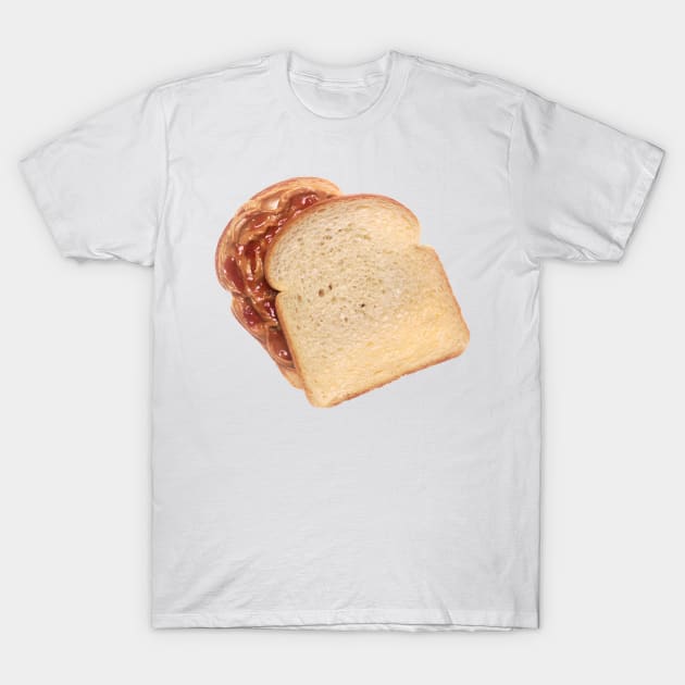 Peanut Butter and Jelly Sandwich T-Shirt by Bravuramedia